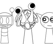 Coloriage Fun Bot, Vineria et Gray