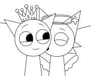 Coloriage Les Sprunki Mario Ramirez et Willow