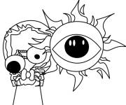 Coloriage M. Sun et Oren