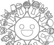 Coloriage M. Sun et tous les Sprunki