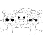 Coloriage Mr Sun, Simon et Oren