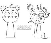 Coloriage Ordinaire et horreur sprunki