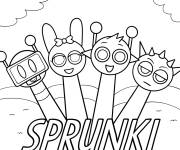 Coloriage Personnages Sprunki dr&ocirc;les