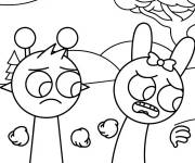 Coloriage Sprunki au parc