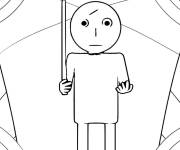 Coloriage Sprunki Baldi