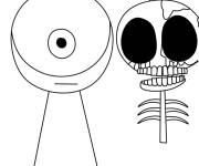 Coloriage Sprunki Clukr et Reddy