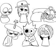 Coloriage Sprunki fatigu&eacute;