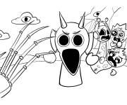 Coloriage Sprunki Horreur et ses amis