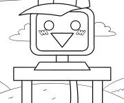 Coloriage Sprunki Mr Fun Ordinateur Kawaii