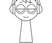 Coloriage Sprunki Oren pour maternelle