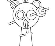 Coloriage Sprunki personnage Sky