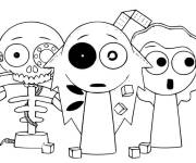 Coloriage Sprunki qui fait peur