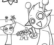 Coloriage Sprunki sous les rayons de soleil