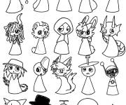Coloriage Tous les personnages de Sprunki