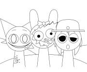 Coloriage Venda, Pinky et Tanner