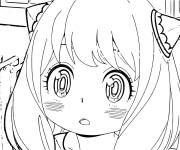 Coloriage Anya avec le regard mignon