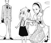 Coloriage Anya Forger chez le tailleur