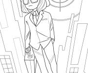 Coloriage Anya Forger en d&eacute;guisements d'espionne