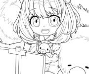 Coloriage Anya Forger Kawaii de l'anime