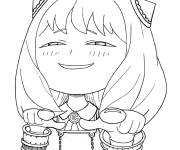 Coloriage Anya Forger rigolote