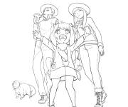 Coloriage Anya, Loid, Yor et Bond