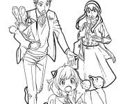 Coloriage Dr&ocirc;le sc&egrave;ne de Spy x Family