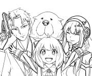 Coloriage Famille de Loid Forger en photo