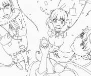 Coloriage F&ecirc;te dans la famille Forger de Spy x Family