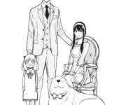 Coloriage et dessins gratuit Image de la famille de Forger de Spy x Family à imprimer