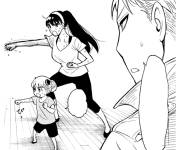 Coloriage Loid, Yor et Anya pratiquent les arts martiaux