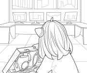 Coloriage Mat&eacute;riel d'espionnage de Anya Forger