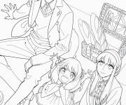 Coloriage Pique-nique en famille Spy x Family