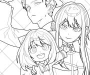 Coloriage Portrait de famille Forger