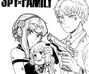 Coloriage Poster de l'anime Spy X Family