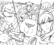 Coloriage Tous les personnages de Spy X Family