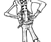 Coloriage Hector Squelette de dessin animé