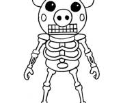 Coloriage et dessins gratuit Squelette d'un ourson mignon à imprimer