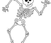 Coloriage Squelette facile