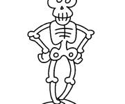 Coloriage Squelette facile dessiner par enfant