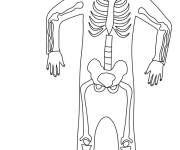 Coloriage Un déguisement de squelette pour la fête de 31 Octobre
