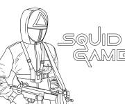 Coloriage Affiche du jeu Squid Game de Netflix