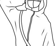 Coloriage Agent de Squid Games semble imprimable