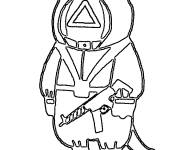 Coloriage Chat garde de Squid Game