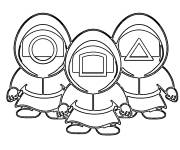 Coloriage Chibi garde de Squid Games mignon