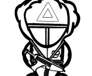 Coloriage Emoticon garde de Squid Games