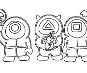 Coloriage Enfants mignons comme agents de s&eacute;curit&eacute;