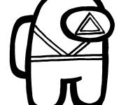 Coloriage Garde among us de jeux calamars