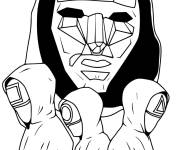 Coloriage Hwang In ho organisateur des Squid Games
