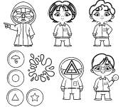 Coloriage Illustrations de Squid Game pour enfants