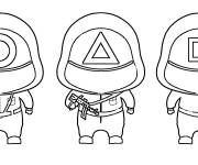 Coloriage Jeu de calamar s&eacute;rie